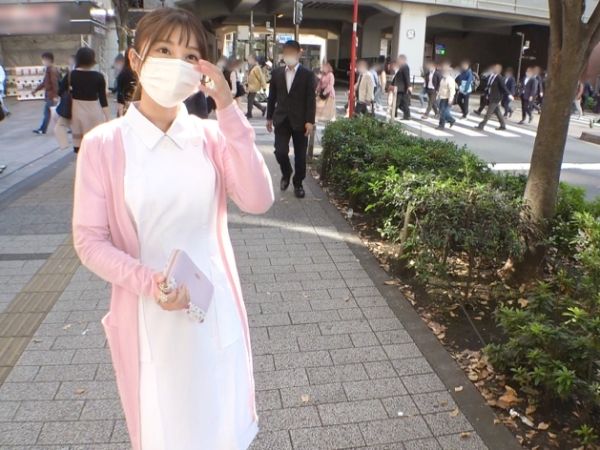 【ナースの裏の顔】お昼休みの看護師さんをゲット！仕事のストレスをエロで発散！白衣の天使がホテルで本能むき出しの喘ぎまくりSEX！制服の下は超エロいカラダでした♡